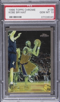 1996-97 Topps Chrome #138 Kobe Bryant Rookie Card – PSA GEM MT 10